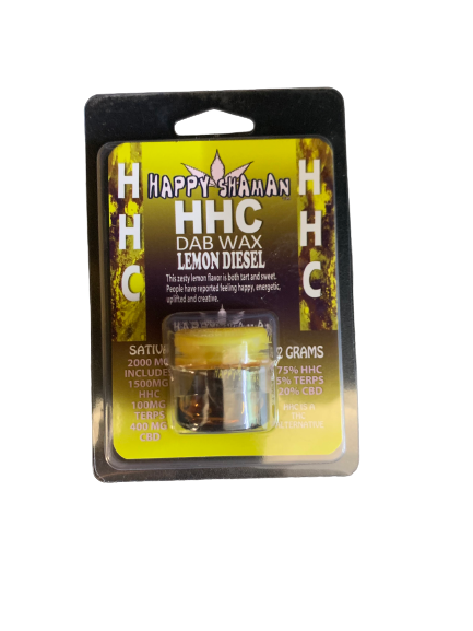 HAPPY SHAMAN HHC DAB WAX LEMON DIESEL 2 GRAM SATIVA