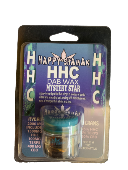 HAPPY SHAMAN HHC DAB WAX MYSTERY STAR  2 GRAM HYBRID