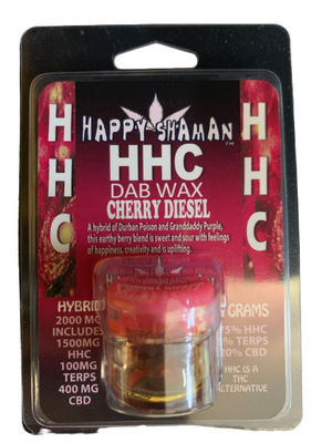 HAPPY SHAMAN HHC DAB WAX BANANA KUSH   2 GRAM HYBRID