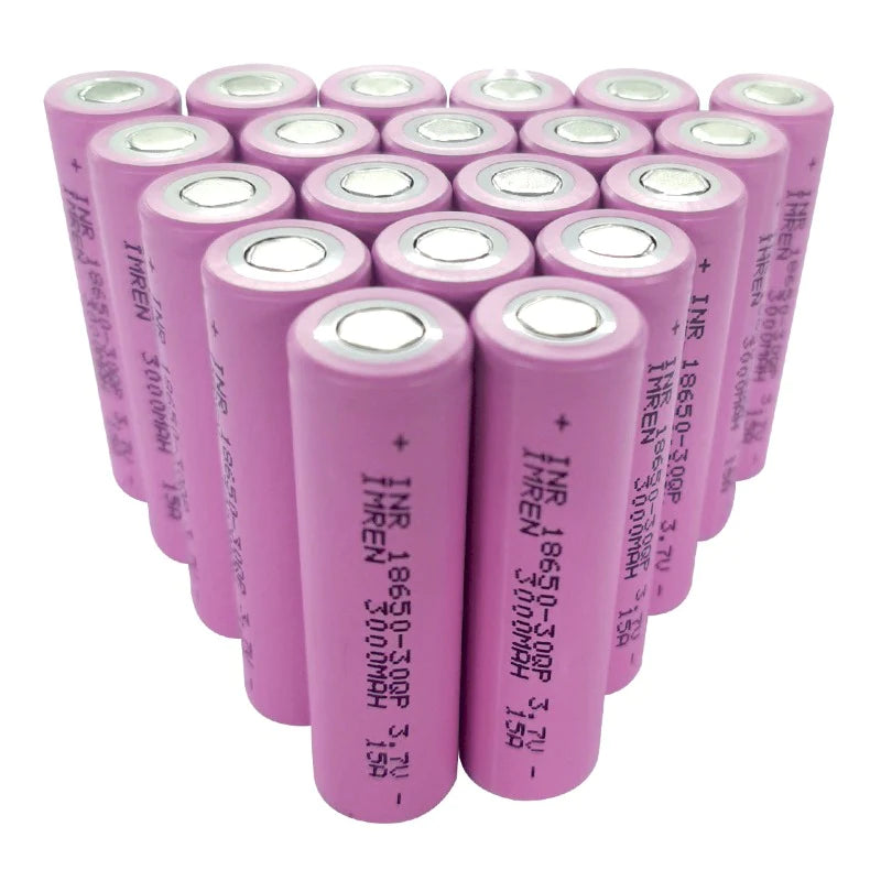 IMREN 20PCS Rechargeable Battery 3.7V 3000mAh 15A
