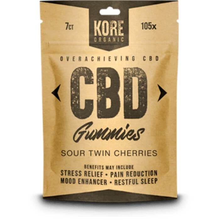 KORE CBD GUMMIES  SOUR TWIN CHERRY ( 1106 )