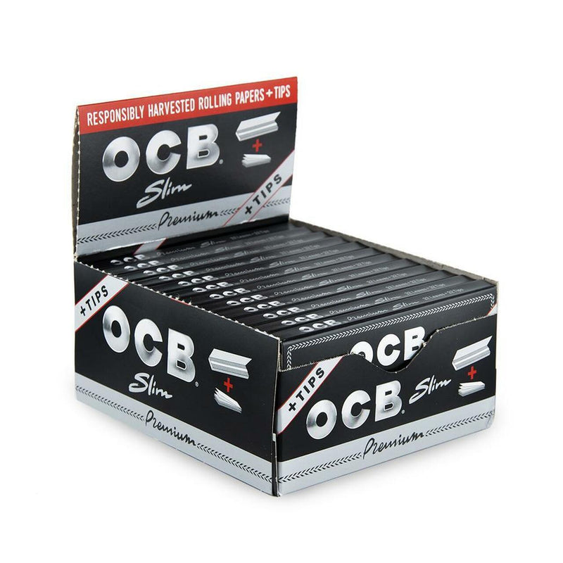 OCB HARVESTED ROLLING PAPERS+TIPS SLIM PREMIUM