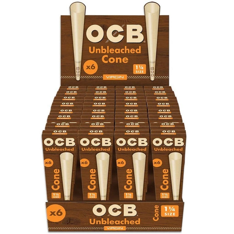 OCB UNBLEACHED CONE 1 1/4 SIZE 32X6