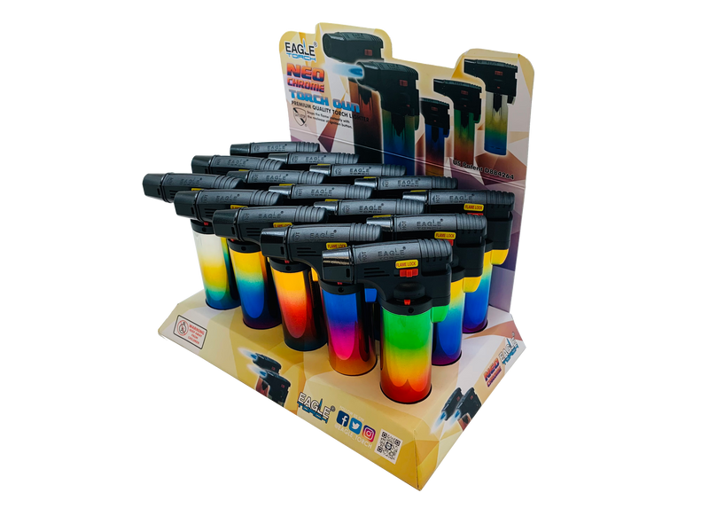 EAGLE TORCH NEON CHROME FINISH | PT101NCR | DISPLAY OF 15