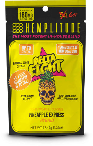 HEMPLITUDE GUMMIES SOUR PINEAPPLE 180MG 8PCS