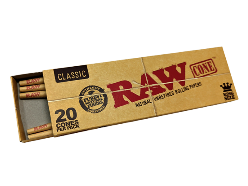 RAW Classic King Size Pre-Rolled Cones 20 Pack