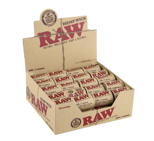 RAW HEMP WICK 10FT/3M 40 rolls per box