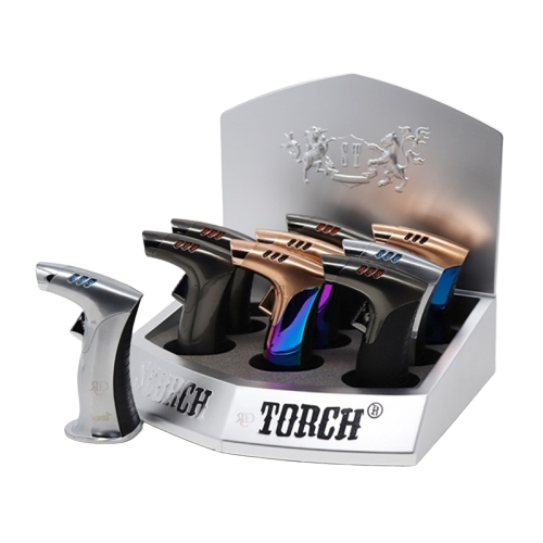 SCORCH TORCH REFILLABLE HAND HELD 45 DEGREE TROCH  DISPLAY OF 12 ASSORTED COLOR 61518
