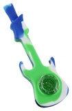 Silicone Guitar Hand Pipe with Glass Bowl