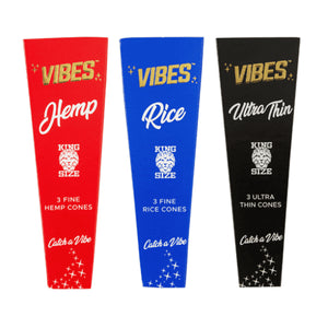 VIBES ROLLING PEPERS 3 CONES KING SIZE