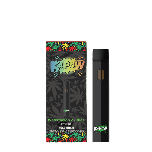 KAPOW  WATERMELON ZKITTLES HYBRID FULL GRAM PREMIUM D8 DISPOSABLE 5PCS/BOX