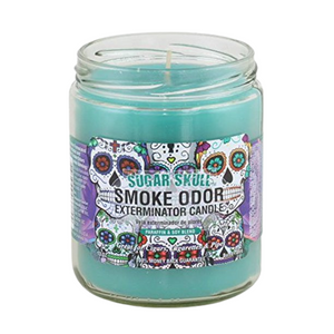 Smoke Odor Exterminator Air Freshener Candle- Sugar Skull