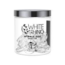 White Rhino Glass Spinner Disc Crab Cap
