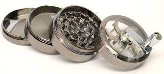 Sharp Lite 4 Piece Herb Grinder Clear top with Handle