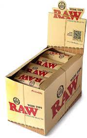 Raw Wide Tips Pre-rolled 20 per box