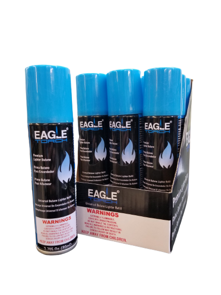 EAGLE UNIVERSAL BUTANE LIGHTER REFILL 2.705 OZ 80 ML 12/CT