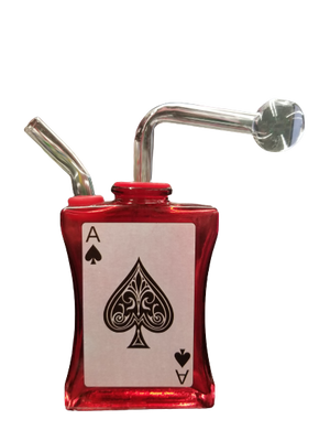 BICYCLE CARD OIL BURNER FOR WATER PIPE RED