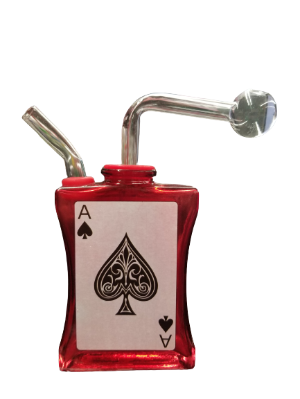 BICYCLE CARD OIL BURNER FOR WATER PIPE RED