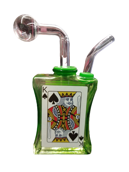 BICYCLE CARD OIL BURNER FOR WATER PIPE GREEN