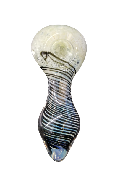 LARGE FUMED SPOON WITH RAKE HAND PIPE