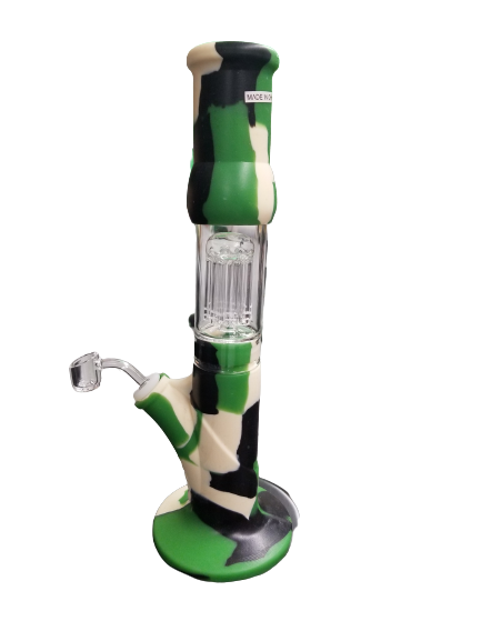SILICONE WATER PIPE CHAMBER GLASS IN THE MIDDEL 18IN