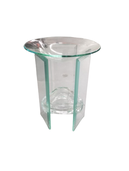 AROMA BURNER CANDLE HOLDER CLEAR TRIANGLE
