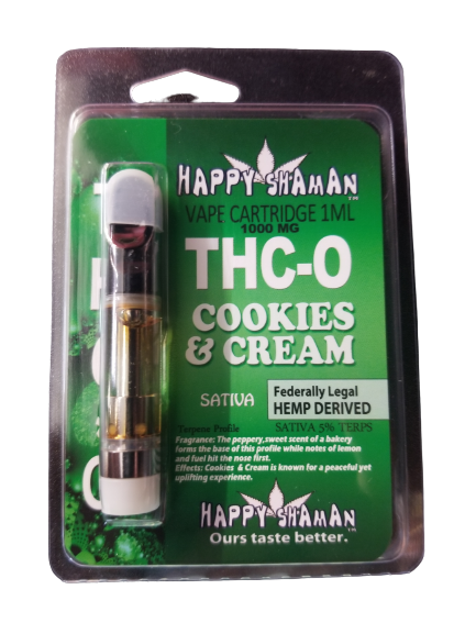 HAPPY SHAQMAN THC-O COOKIES & CREAM 1000MG 1 ML SATIVA