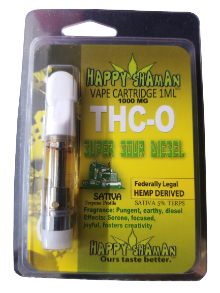 HAPPY SHAMAN THC-O SUPER SOUR DIESEL SATIVA 1000MG 1ML