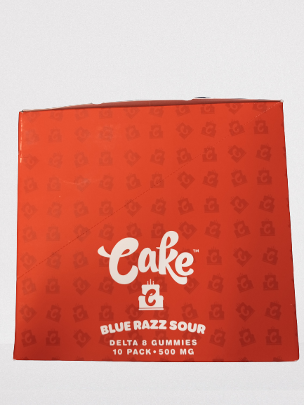CAKE DELTA 8 GUMMIES 10 PACK 500 MG BLUE RAZZ SOUR