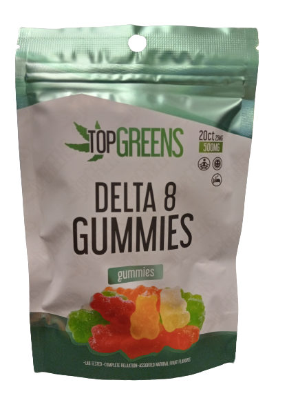 TOP GREENS DELTA 8 GUMMIES 500 MG