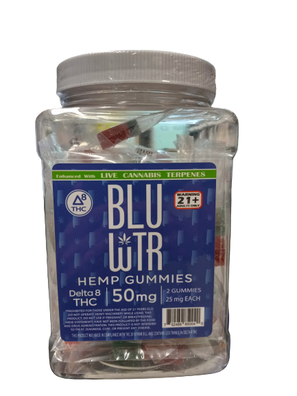 BLUE WATER HEMP GUMMIES DELTA8 JAR 50CT