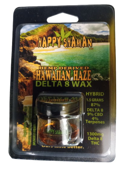 HAPPY SHAMAN D8 WAX HEMP DERIVED HAWAIIAN HAZE 1.5GM