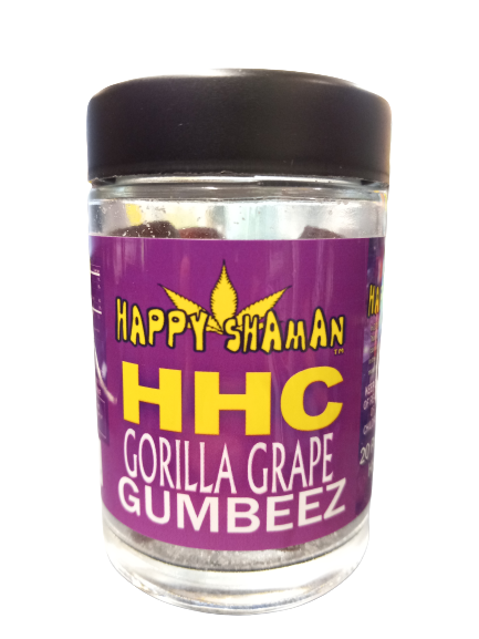 HAPPY SHAMAN HHC GORILLA GRAPE 20 PIECES OF 25 MG 500 MG
