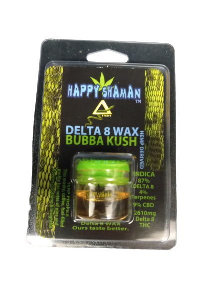 HAPPY SHAMAN D8 WAX BUBBA KUSH 3GM