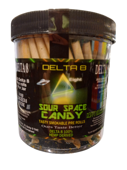 DELTA 8:HAPPY SHAMAN PRE ROLL D8 60PCS-SOUR SPACECANDY