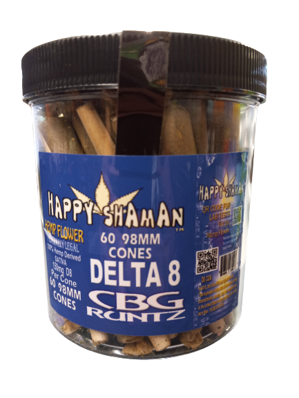 HAPPY SHAMAN PRE ROLL D8 60PCS-CBG