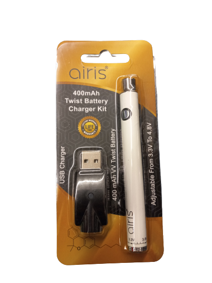 Airis Vertex 400mah VV Twist Battery - White