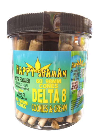 HAPPY SHAMAN PRE ROLL D8 60PCS-COOKIS& CREAM