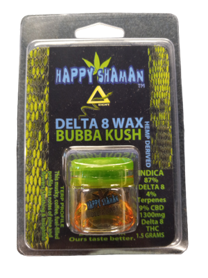 HAPPY SHAMAN D8 WAX BUBBA KUSH 1.5 GM