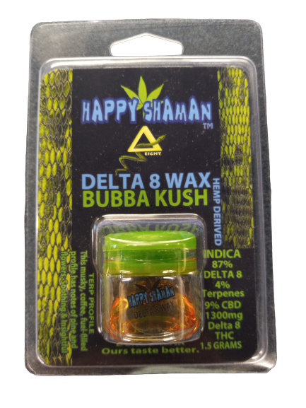 HAPPY SHAMAN D8 WAX BUBBA KUSH 1.5 GM