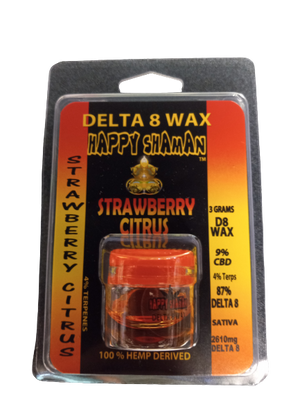 HAPPY SHAMAN D8 WAX STRAWBERRY CITRUS 3GM