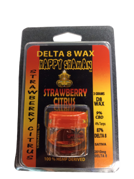 HAPPY SHAMAN D8 WAX STRAWBERRY CITRUS 3GM