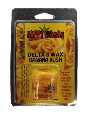 HAPPY SHAMAN D8 WAX BANANA KUSH 3GM