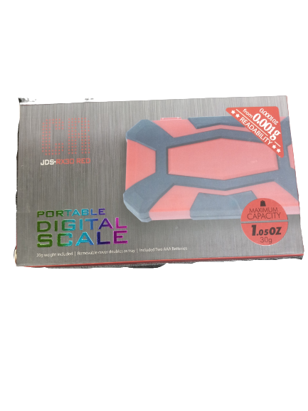 CR JDS-RX3D RED PORTABLE DIGITAL SCALE MAXIMUM CAPACITY 1.05 oz 30g