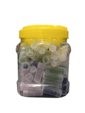 LFTD JAR OF 120CT GLASS TIPS / MIX COLORS