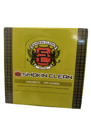 SMOKIN CLEAN EXTRA ABSORBENT COTTON PIPE CLEANERS - DISPLAY OF 24 BUNDLES GREEN