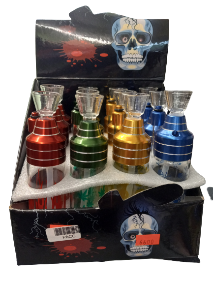GLASS AND METAL TOBACCO WATER PIPE SHISHA SMOKING ACCESSORIES