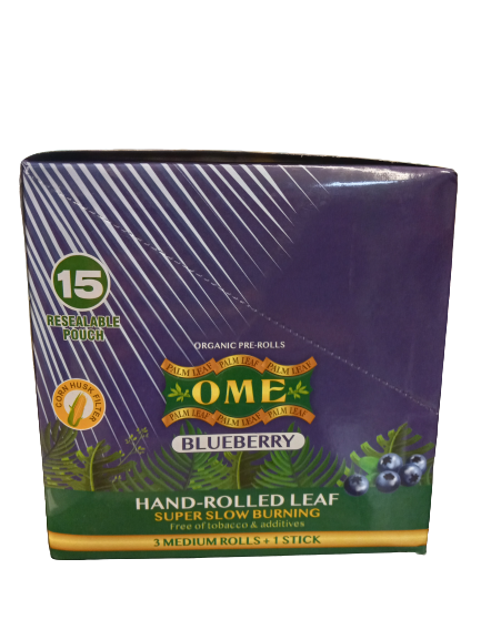 OMEBLUEBERRY HAND ROLLING LEAF 3 MEDIUM ROLLING +1 STICK