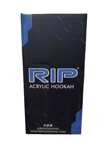 Hookah AH1- 24" BLISS , BLACK , RIP BRAND, 1 HOSE, COLOR BOX, LED LIGHT.