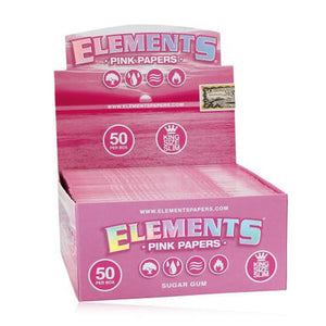 Elements Pink Rolling Papers King Size Slim - 50ct